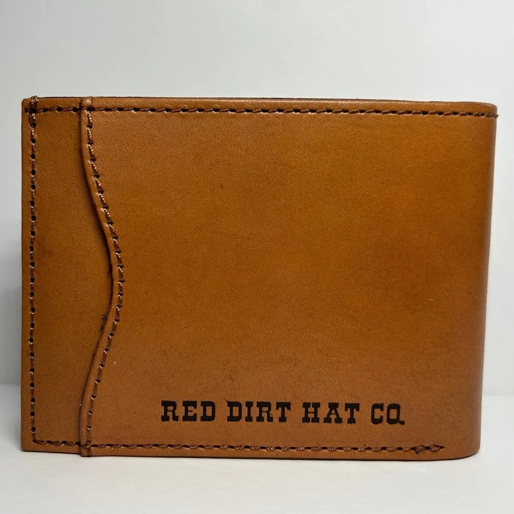 Red Dirt Hat Co. Bi-Fold Wallet Southwestern‎ Brown Leather Mens Brand New Aztec